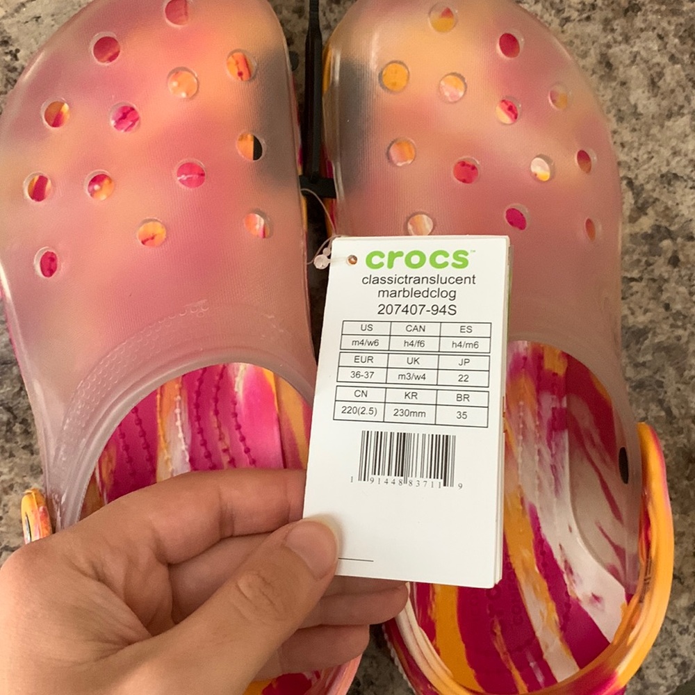 Marbled Translucent Crocs - Picture 10 of 10